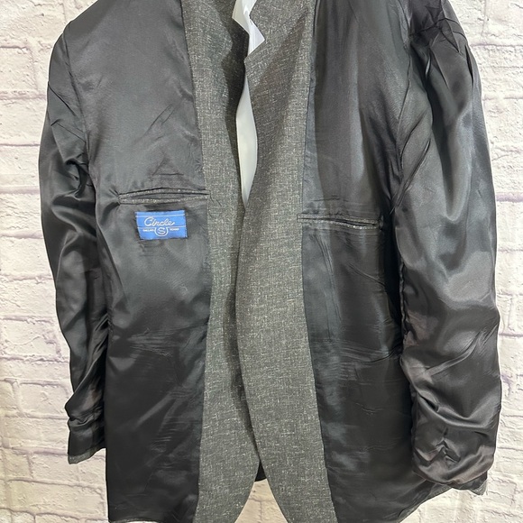 Circle S Men’s Dallas TX Cowboy Blazer 2 Button Gray S 48L Pre-Owned Made in USA - Picture 10 of 12